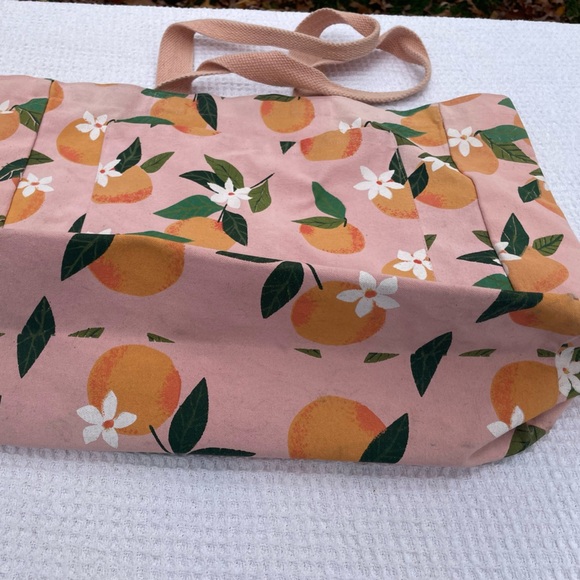 Floral Peach Tote Bag - Picture 2 of 7